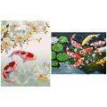 Individual 2 set DIY 5D Full Diamond Painting Kit Diamond Art Kits Paint Diamonds Embroidery-Koi Fish & Water Koi. 
