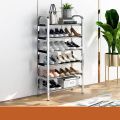 Shoe Racks 6-layer Stainless Steel Simple Storage Rack.