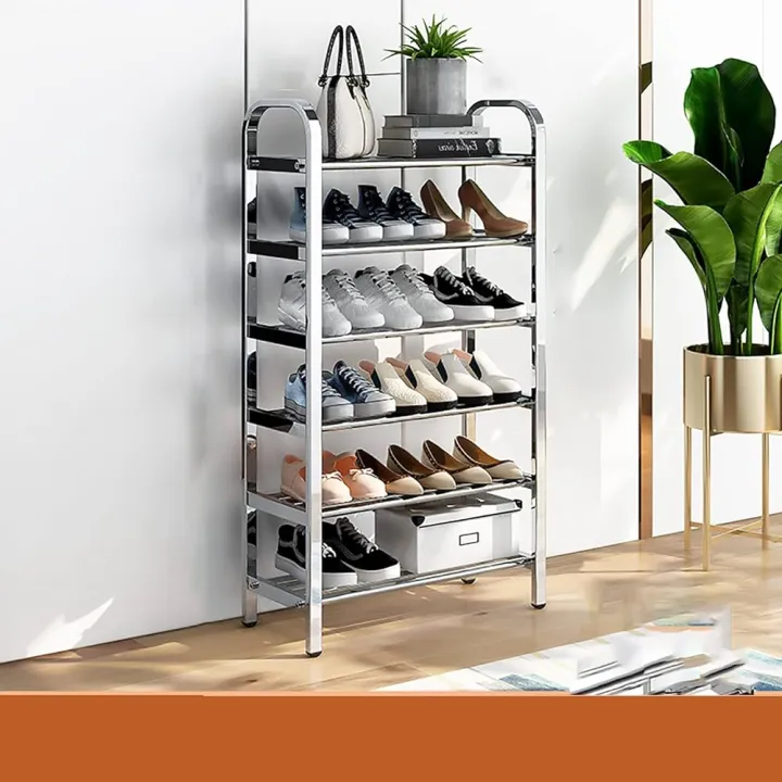 Shoe%20Racks%206-layer%20Stainless%20Steel%20Simple%20Storage%20Rack%20-%20Image%203