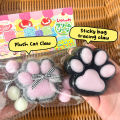 Cat Paw Mochi Taba Squishy Fidget Toy Cute Plush Cat Paw Silicone Slow Rebound Pinch Decompression Toy Stress Release Vent Toy. 