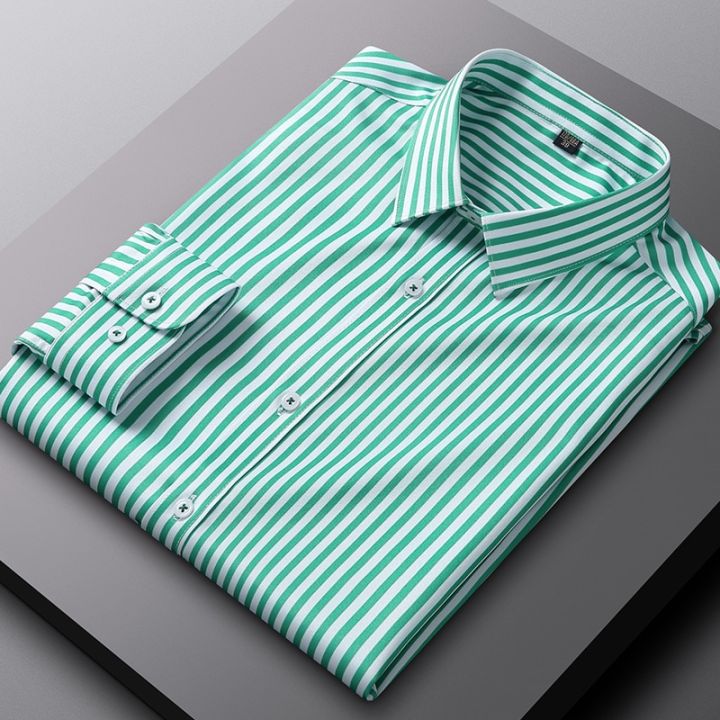 Men's%20Stretch%20Striped%20Shirt%20Long%20Sleeve%20Non%20Iron%20Button%20Up%20Stripe%20Business%20Formal%20Shirt%20Regular%20Fit%20Stylish%20Dress%20Shirts%20for%20Men%20-%20Image%205