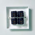 4 Gang Switch with 8 pin Multi Socket, PVC Back Part/Tola Board Combo 3 in 1. 