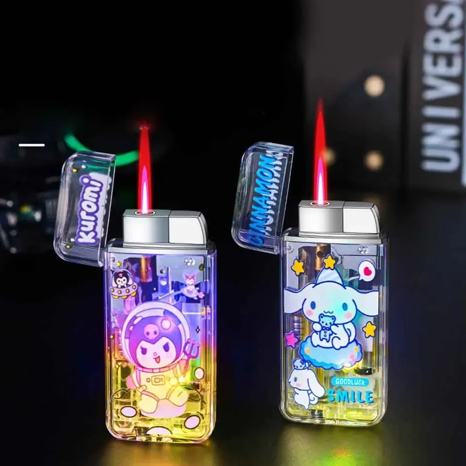 Cinnamoroll Kuromi Pochacco Hello kitty red flame lighter custom ...