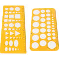 Measuring Template Circle Template and Mathematical Template Geometric Scale Plastic Drawing Rulers.