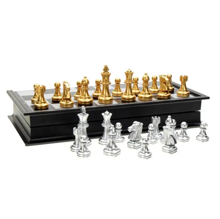 Chess%20Game%20Silver%20Gold%20Pieces%20Folding%20Magnetic%20Foldable%20Board%20Contemporary%20Set%20Fun%20Family%20Board%20Games%20Gifts%20-%20Image%204