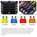Car Boat Fuse Box LED Warning Indicator 12V 32V Power Distribution Panel Car Boat Fuse Box Holder 6/12 Ways.