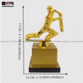 Cricket tournament trophy plastic & wooden_2pcs Golden Colour trophy Can be used as champions & Runner-up trophy. 