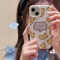 Pink Love Heart Puppy Bow Cartoon Banana Cute Elephant Casing Compatible For iPhone 7plus 15 XR 11 12 14 X 13 Pro Max 6S 8 15 6 7 Plus SE 2020 XS MAX Fashion Degradable Soft Case. 
