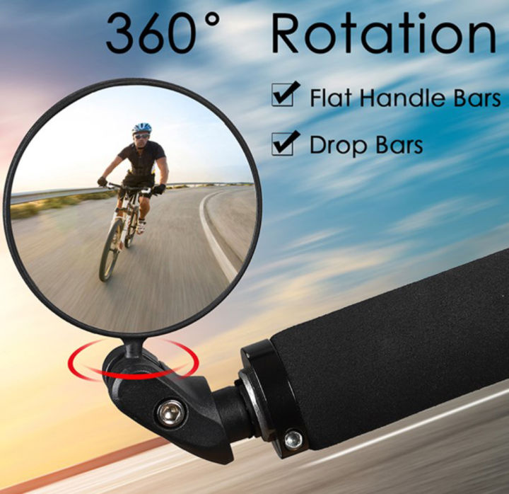 Bicycle Mirror Cycling Bicycle Scooter Round Handlebar Mirror 360 Rotatable Adjustable Bicycle for Bicycle