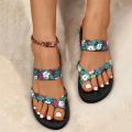 Women Floral Flip Flops Beach Flip Flops Fashion Slip On Sandals For Women Wide Width Transparent Sandals For Women Heels.