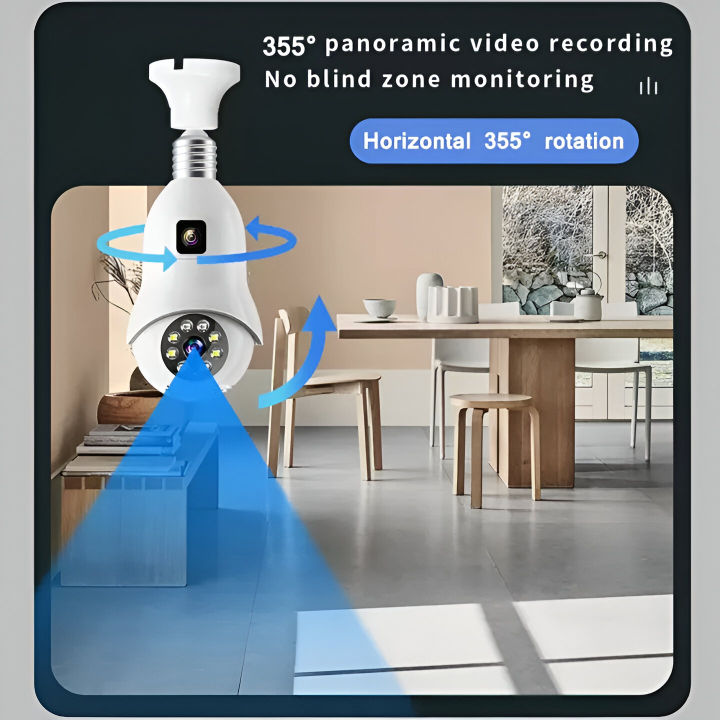 3MP+3MP%20(Mega%20Pixel)%20Dual%20Lens%20Smart%20Ptz%20Bulb%20Camera%20With%20365Days%20Warranty%20-%20Image%203