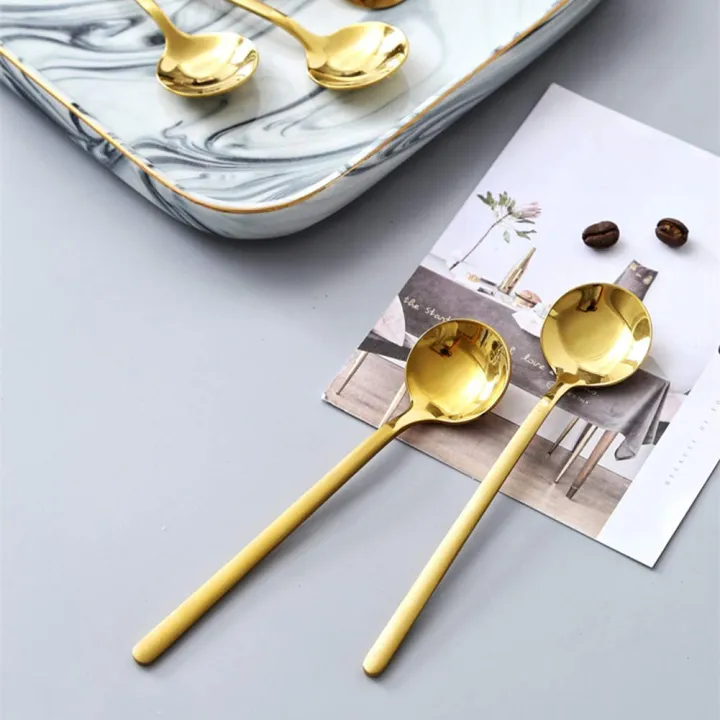 Steel%20Long%20handle%20Pickle/Achar%20Spoon%20Round%20(26cm)%20/%201%20pc%20Golden%20-%20Image%202