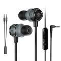 PLEXTONE G15-IV Earphone 3.5mm in-ear Gaming earphone for mobile with metal Bass and Mic. 