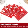 Santa Claus Christmas Non-woven Fabric Envelope Pendant Xmas Tree Ornaments Christmas Candy Bags Home Party Xmas Decor New Year Gift. 