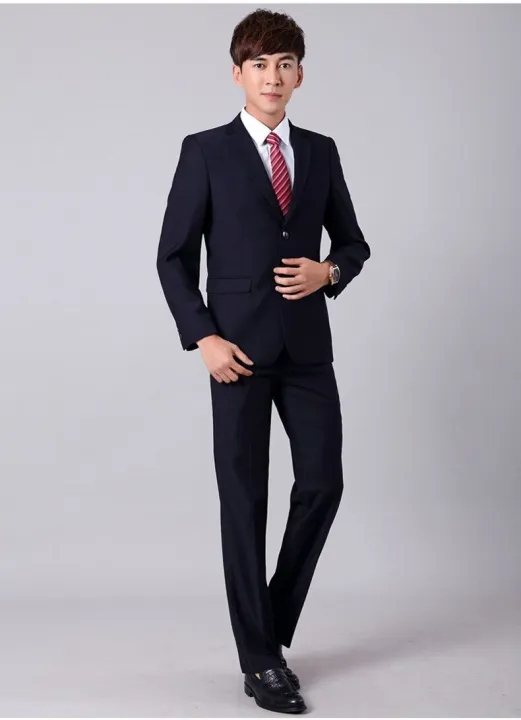 Men's%202%20Piece%20Slim%20Fit%20Business%20Suit%20Set,%201%20Button%20Black%20Blazer%20Jacket%20Pants%20Solid%20Wedding%20Dress%20Tux%20and%20Trousers%20-%20Image%205