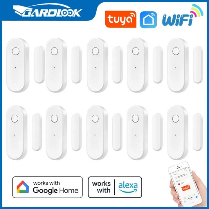 WiFi Window Door Sensor Tuya Smart Home Alarm System Kit Low Power Consumption Work With Alexa Google Home APP Smart Life