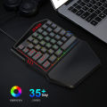 K99 mobile game built-in throne chip Bluetooth direct connection left-handed one-handed game small 35key keyboard and mouse set.