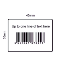 10 roll Barcode Printer Label Sticker Size 45mm x 35mm (1000 pcs sticker per roll). 