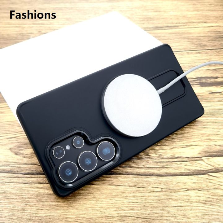 Fashions%20Luxury%20Shockproof%20Armor%20Matte%20Case%20For%20Samsung%20Galaxy%20S25%20S24%20Ultra%20Plus%20Edge%20S23Ultra%20Magsafe%20Wireless%20Charge%20With%20Stand%20Covers%20-%20Image%202