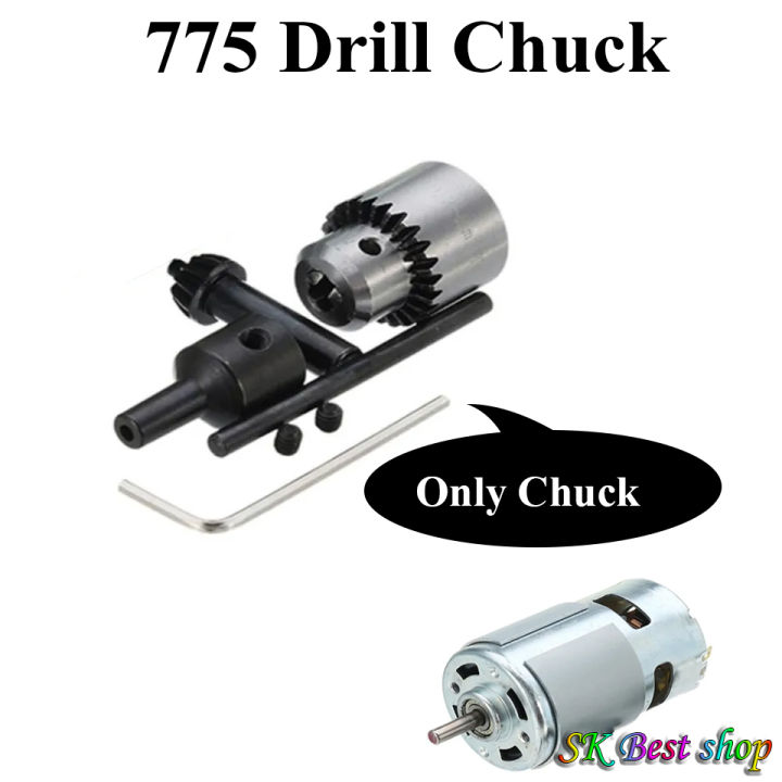 12v Drill Chuck Connecting Bush for 775 Motor Drill Chucks (0.3-4mm ...