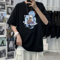 2023 Fashion Game Anime Genshin Impact Kawaii Klee Qiqi Gan Yu Short Sleeve T-Shirt Harajuku Summer Casual Oversize Women Men T. 