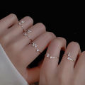 Shining Rhinestone 26 Letters Adjustable Rings Fashion Initial A-Z Alphabet Opening Ring For Women Girls Charm Jewelry Gifts Luyo.