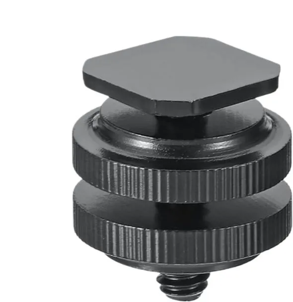 1/4"-20%20Camera%20Hot%20Shoe%20Mount,%201%20Pack%20Flash%20Cold%20Shoe%20Mount%20Tripod%20Screw%20Adapter%20for%20DSLR%20Rig%20Black%20-%20Image%204