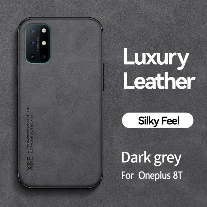 lthmy for OnePlus 8T PU Leather Case TPU Silicone Back Cover