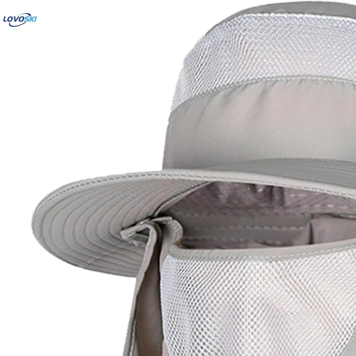 Fishing%20Hat%20Sun%20Hat%20Camping%20Removable%20Neck%20Flap%20Cover%20Summer%20Gray%20-%20Image%204