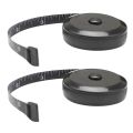 2X Tape Measure for Body Measuring Tape for Body Cloth Measuring Tape for Sewing Tailor (Retractable Dual Sided Black).