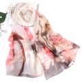 2024 New Fashion Women Floral Printing Beach Silk Scarf Shawls Female Long Wraps Beach Sunscreen Hijab. 