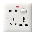 6 pin wall multi socket with Indicator 3 pin & 2 Pin With Switch. 