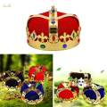 Vintage King Crown Hat King Headwear for Party Girls Boys Red.