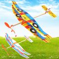 Biplane Glider Aircraft Thunderbird Rubber Band Power Plane Helicopter Model. 