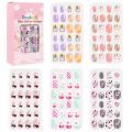 120Pcs Candy Child Nail Tips Kids False Nail Girls Cartoon Press on Nails Colorful Festival Tips Nail Decor Cute Manicure Tools. 