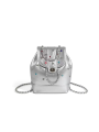 Korean Faux Diamond Aesthetic Leather Mini Bucket Fashion Niche All Match Chain Backpack Luxury Fairy Grunge Y2k Girl Handbag. 