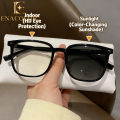 Enacolor New Fashionable and 3 In 1 Personalized Anti Radiation Photochromic Eyeglasses ,-50 -100 -150 -200 -250 -300 -350 -400 Glas Eyeglasses for Male Female,Unisex Comfort. 