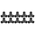 PVC Corner Connector, 3 Way Pipe Fittings High Gloss Finish 10PCS 25mmInnerDiameter for Indoor and Outdoor Use. 