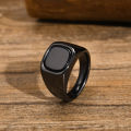 Ino, Anel gave him gifts such as signet rings, colored gemstone rings, and stylish men's black waterproof stainless steel gold masculcosplay. 