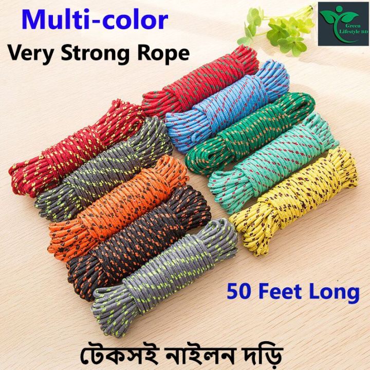 Multicolor%20Rope/Dori%2050%20Feet%20Nylon%20Windproof%20Slip%20Clothesline%20-%20Hanger%20-%20cloth%20hanger%20-%20Image%209