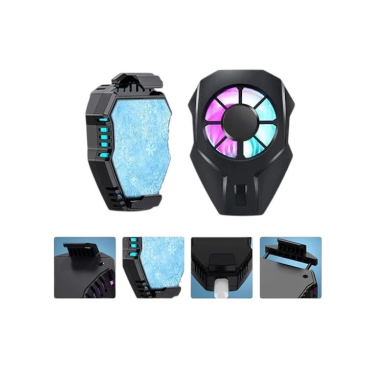 Cubonic L01 Mobile Phone Cooler Fan for Gaming | Radiator Cooling Pad for PUBG, Free Fire, 4-6.7" Android & iOS Phones | Live Stream & Game Enhancer
