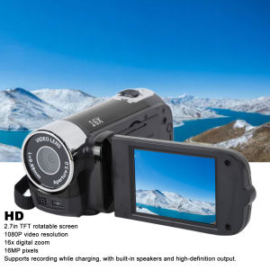 Bilashmart 【Deal】 4K 48MP DV Camera 2.7in TFT Rotatable Screen 16x Digital Zoom Video Camera with USB Cable