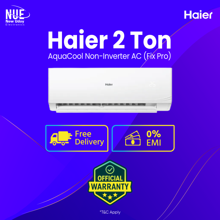 Haier 2 Ton Aquacool Non Inverter Air Conditioner [HSU-24Aquacool(FIX)(Pro)]