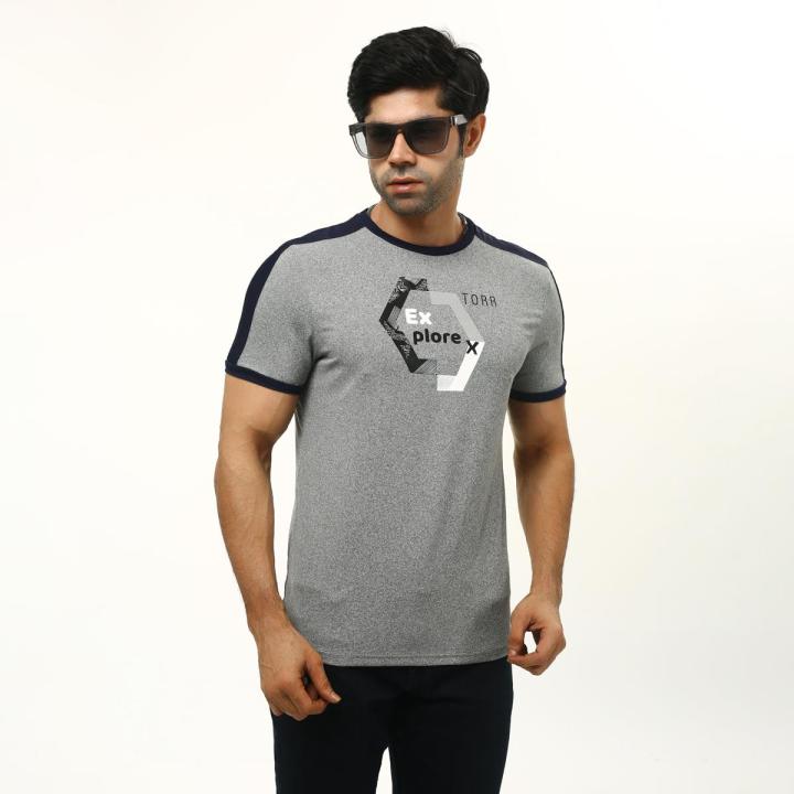 TORR GREY/NAVY  ACTIVEWEAR MEN'S  T-SHIRT