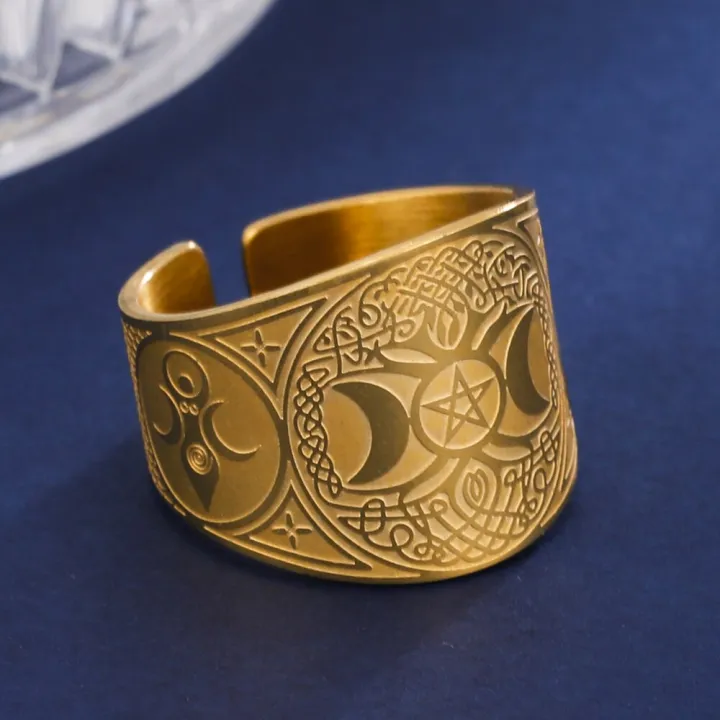 Dawapara%20Triple%20Moon%20Goddess%20Ring%20Pentagram%20Pentacle%20Stainless%20Steel%20Ring%20Pagan%20Magic%20Amulet%20Tree%20of%20Life%20Wiccan%20Jewelry%20-%20Image%207