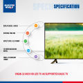 Vikan 32'' 4k HD Video Supported Basic LED Television - Black. 