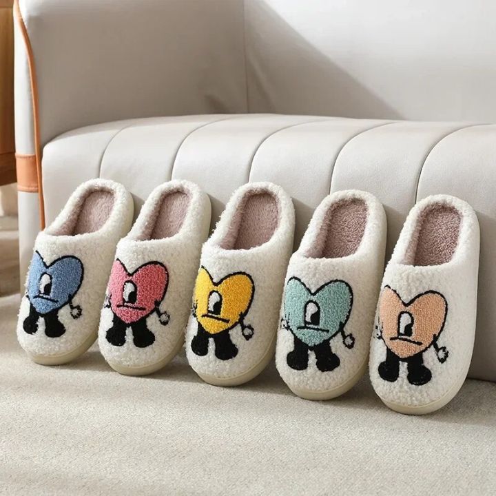 Funny%20Home%20Cotton%20Shoe%20Cute%20Bad%20Bunny%20Love%20Slipperss%20Non%20Slip%20with%20Platform%20Shoes%20Fleece%20Flat%20Winter%20Shoes%20for%20Women%20Men%20Gift%20-%20Image%202