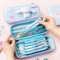 Sanrio Pencil Case Kawaii Hello Kitty Cinnamoroll Melody PU Large Capacity Pencils Bag Pouch Pen Case School Supplies Stationery. 