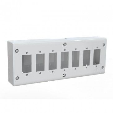 7 Hole Piano Switch Box, Piano Hole Box, Electrical Accessories, gang Switch Box, Small Switch Box, Modular Gang Box