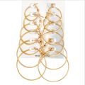 6 Pairs/set Color Hoop Earrings Creative Big Circle Earring Set for Women Girls Simple Punk Fashion Jewelry.